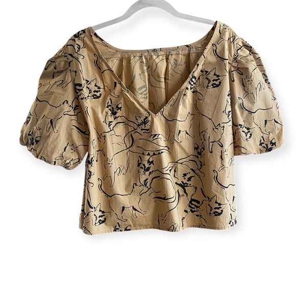 Anthropologie Maeve Puff-Sleeve Top - Picture 3 of 13